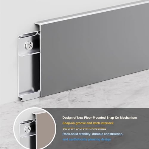 Protector de esquinas de aluminio, zócalo de 125 cm con alturas variables 4