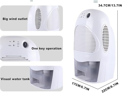 Deshumidificador de 1.5L para el hogar con potencia de 88W eficiente 3