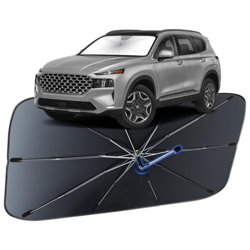 Image of Windshield Sun Shade for Ford Escape 2020-2026, Umbrella Car Shades with 360Rotating Shaft, Foldable Front Window Sunshade for UV & Heat Protection
