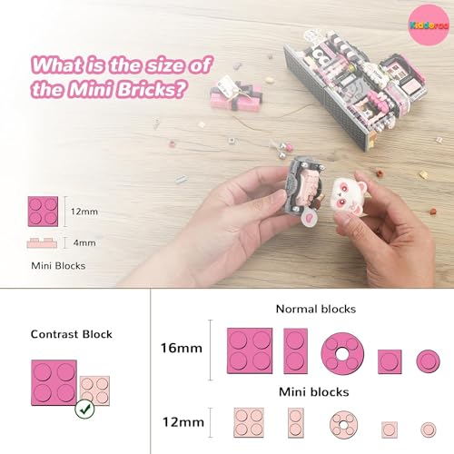 Image of Kawaii Panda Gift Shop Mini Building Blocks Set, 938+ PCS Cute Street View Architecture Model Kit for Teens & Adults 14+ | Mini Brick Collectible Decor Toy | 1 Year Manufacturing Warranty