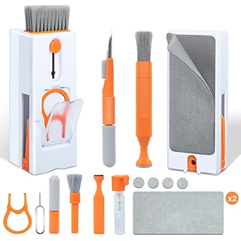 11-in-1 Tastatur Reinigungsset,Bildschirmreinigungs-Kit für Handy, Tastatur Reinigungstool für Kamera,Laptop-Reiniger für Tablet/PC-Monitor/Tastatur,Tastatur Reinigungskit,Tastaturreiniger mit Bürste Cover