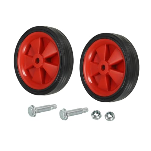 PEWETE 2x�G�A�R���v���b�T�[�L���X�^�[�G�A�R���v���b�T�[�z�C�[���~���[�g�H�Ɨp�L���X�^�[�ȒP�Ȑݒu�ȒP�Ȉړ�, Red, 12cm