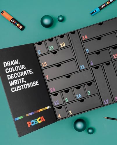 Idées cadeaux papeterie avec le calendrier Avent POSCA 2025