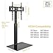WKWKER Floor TV Stand for 27-65 inch LED Screen Adjustable TV Stand with Mount Swivel Floor Televisions Stand with Tempered Glass Base for Corner Bedroom Living Room Max VESA 400x400mm
