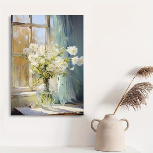 Art mural encadré fleurs LSYALUCK 50x80 cm pour salon
