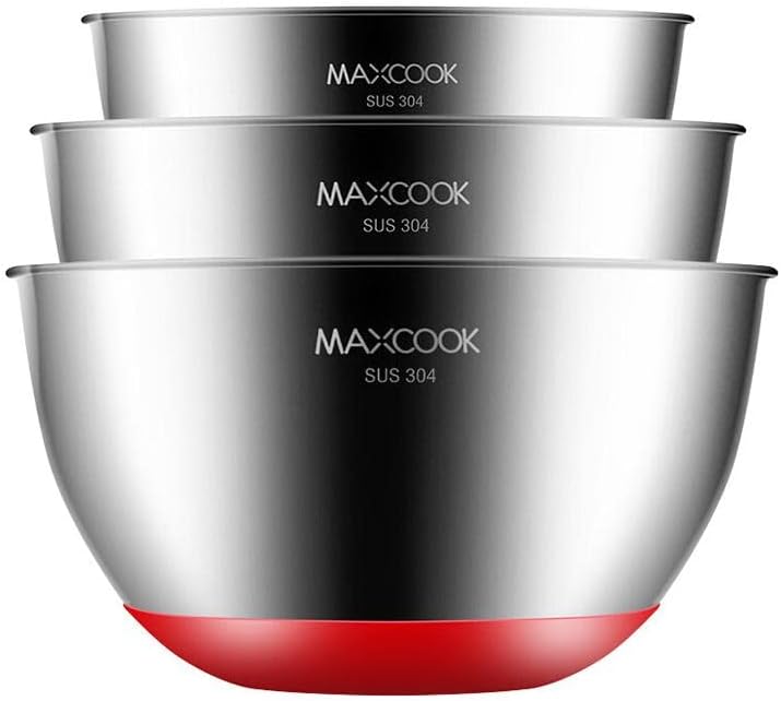 304 Stainless Steel Mixing Bowls Set Salad Mixer Large Nesting Storage Bowls Kitchen Tools Gadgets for Cooking Dining