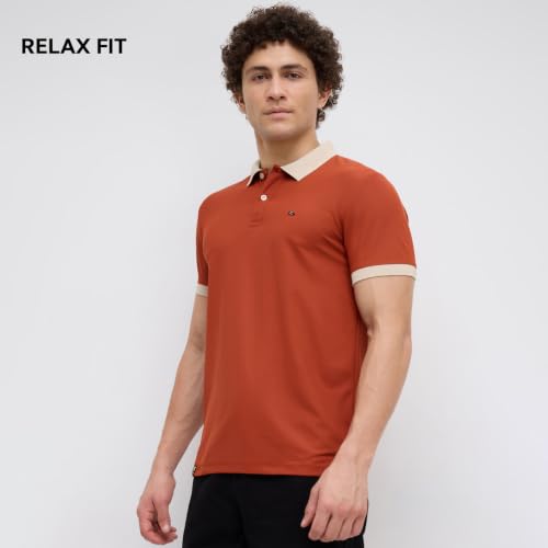 Image of Nostrum Mary Half Sleeve Polo T-Shirt with Two-Tone Collar, Stylish T Shirt for Men, Polo Tshirts for Men, Cotton T Shirt for Man, Casual Tshirt for Mens Boys