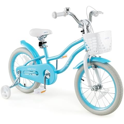 BABY JOY Kids Bike with Training Wheels Cover