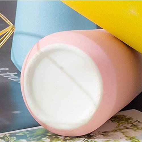 Vase en céramique multicolore pour table d'entrée et fleurs séchées - 7