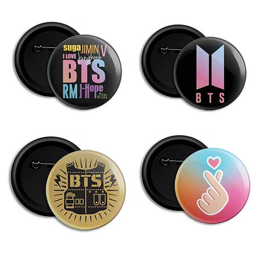 Buy Dot Badges K-Pop BTS Button Badge - Set of 4pcs - 2.25