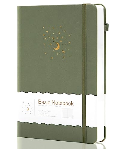 Carnet ligné turquoise CAGIE A5 de 196 pages avec couverture rigide et boucle