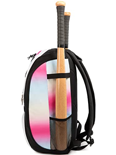 Meralian Baseball Backpack With Shoe Compartment, Baseball Bag For Baseball, T-Ball & Softball Equipment & Gear For Adults.(Pink) #TOP2