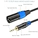 JOMLEY 3.5mm to XLR Balanced Cable, Regular XLR Male to 1/8 inch Mini Jack Cable Adapter Mono Audio Cord for Cell Phone, Laptop, Speaker, Mixer -1ft