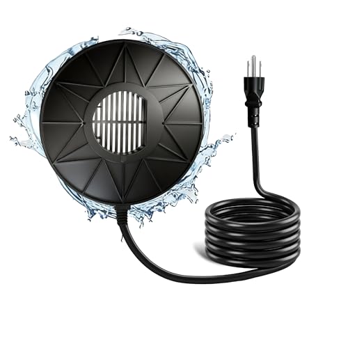 Witiozel Bird Bath Heater, 70W De-Icer Submergible Deicer Birdbath Water Heater Thermostatic Control Power Saving for Birdbath Farm Livestock Drinking Outdoors in Winter