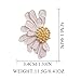 Aksod Vintage Flower Earrings Studs White Large Floral Earrings Bohemian Enamel Daisy Stud Summer Hawaii Wedding Party Earrings Jewelry for Women (White)