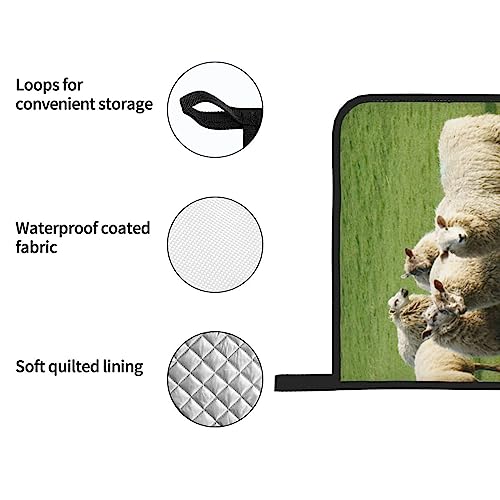 Sheep And Lambs Oven Mitts And Pot Holders Set Of 4, Kitchen Cooking Bbq Heat Resistant Non-Slip Oven Gloves And Pad Sets #TOP5