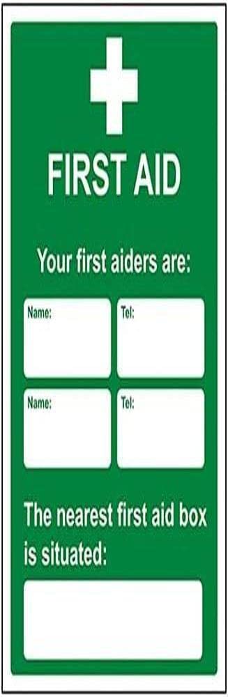 V Safety First Aid General - First Aid/First Aiders/Location - 300 X 400mm