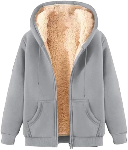 Sweatjacke Herren mit Kapuze Zip Hoodie Gefüttert Winterjacke Fleecejacke | ReißVerschluss Teddyfleece Jacke Warm Übergangsjacke Funktionsjacke Große Größen Sportjacke Kapuzenjacke