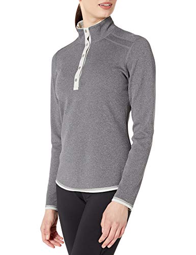Image of Cutter & Buck Women's 50+ UPF Stretch Evergreen Reversible Snap Placket Pullover