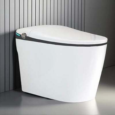 SouNor Smart Toilet with Elongated Bidet,Adjusted Heated Seat, Warm Water and Air Dry, Auto Flush Convenient For All Users, White