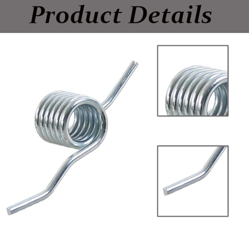 SagaSave 4.41 * 0.67 * 0.16in Torsion Handle Return Spring, 3-4 Ton Floor Hydraulic Jack Silver, Chrome Vanadium Steel Handle Extension Spring Accessories (2PCS)