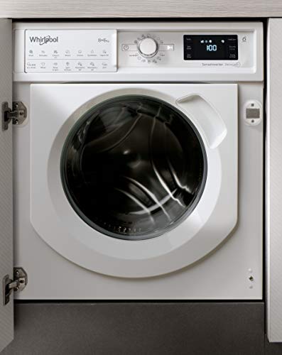 Whirlpool FreshCare BI WDWG 861484 UK Built-in 8/6kg Washer Dryer, 1400rpm, White