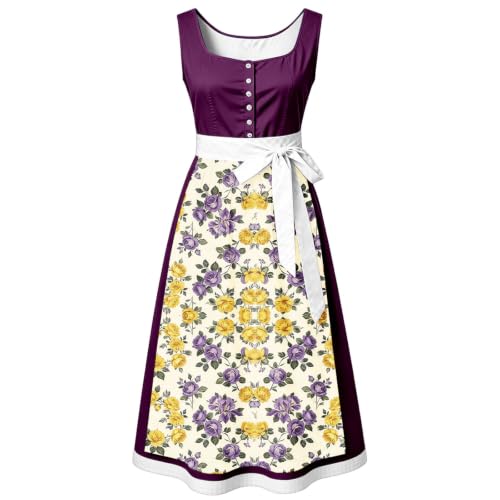 Vestido de tirolesa para mujer con estampado para lucir disfraz sin incomodidad