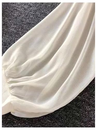 Women's Tie Front Chiffon Blouses Long Lantern Sleeve See Through Dressy Casual Shirts Cardigan