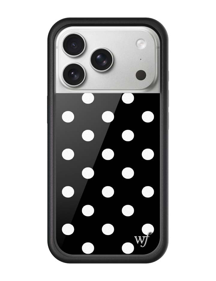 Image of Wildflower Cases - iPhone 17 Pro Compatible - Polka Dots | Black and White