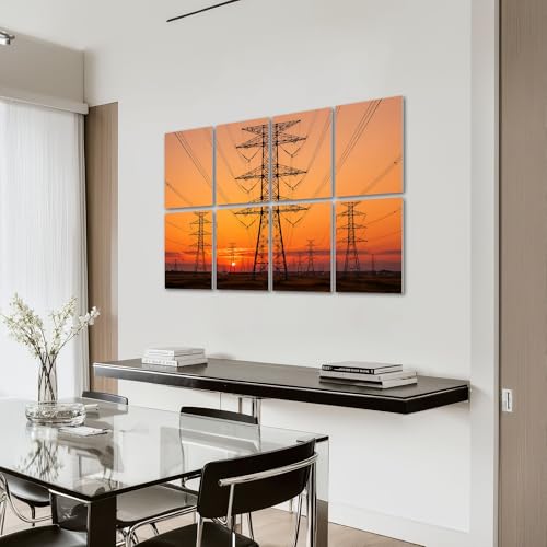 8 Pack Paneles Acústicos Artísticos Absorbentes de Sonido Líneas de Potencia Decorativo Paneles de Pared Aislantes Auto adhesivos para Estudios de Grabación en Casa 48"x32" miniatura 7