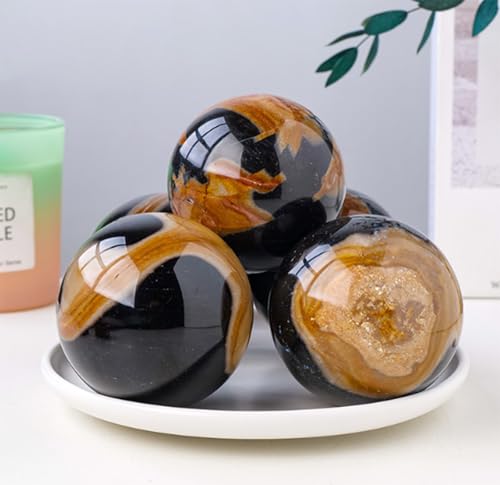 Sphère en tourmaline noire d'Océan 60mm | Cristal naturel de lithothérapie