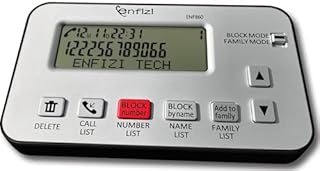 Enf860 Call Blocker for Landline Phones, Blacklist/Whitelist Dual Mode, Block spam Calls by Number and Name