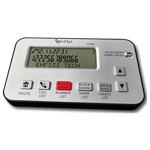 Enf860 Call Blocker for Landline Phones/Answering Machine/Home Cordless Phones, Blacklist/Whitelist Dual Mode, Caller ID Box