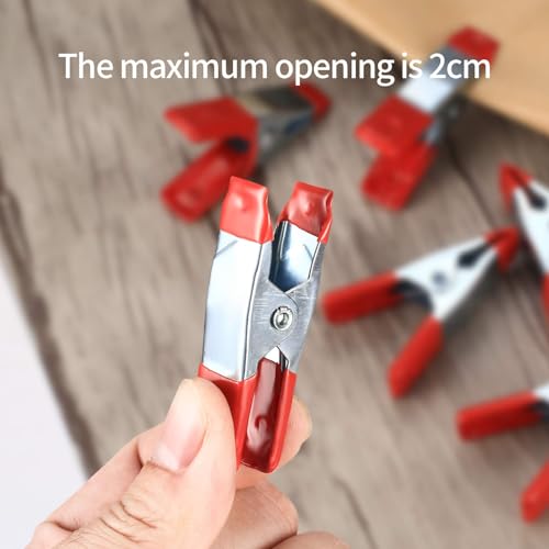 Metal Spring Clamps Clips, Heavy Duty Tipped Grip Holder Rubber Coated, Wood Clamps for Tarpaulin, Camping, Woodworking, Model Making Tool - 20 Pcs/2 Inch (20) 3 Metal Spring Clamps Clips, Heavy Duty Tipped Grip Holder Rubber Coated, Wood Clamps for Tarpaulin, Camping, Woodworking, Model Making Tool - 20 Pcs/2 Inch (20) - Image 3