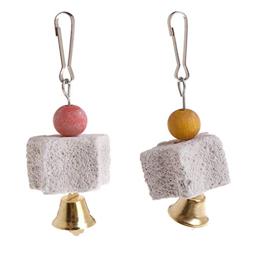 Friandises à mâcher pour oiseaux avec clochettes pour perruches, inséparables, gerbilles, lapins, jouets à mâcher pour perroquets