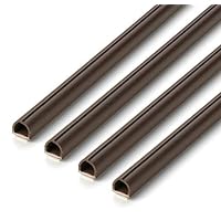 Inofix 2201 - Lot De 4 Moulures Souples Adhésives 8x7 Mm X 1 M, Blanc – Cache-Câbles Flexible Et Discret