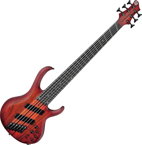 Ibanez Bass Workshop BTB866MS 6-string Electric Bass - Brown Topaz Burst Flat