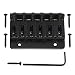 MAXCHEER 78mm Fixed Hardtail Bridge for 6 String Fender Strat Tele Electric Guitar (Black)