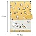Aisi Student Cute Cartoon Cat Pattern Notebook Leather Cover Journal Diary Notepad (Yellow)