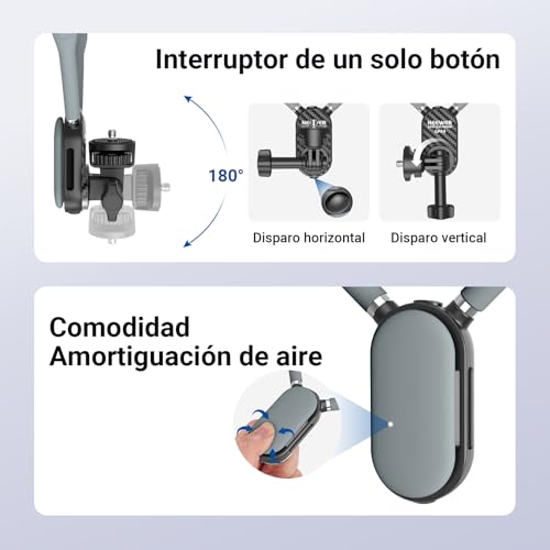 Soporte de cuello anticaídas para cámaras de acción con correa ajustable 4