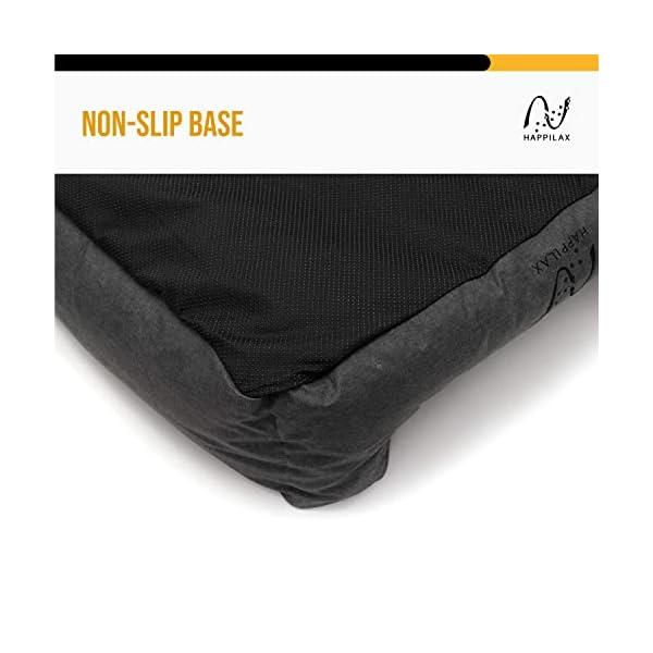 Happilax-Dog-Bed-Washable-Plush-Pillow-Dog-Bed-with-Removable-Cover-Raised-Edges-Small-to-Large-Dogs-Rectangular-Bolster-Pet-Bed-Grey Dog Bed with Washable Plush Pillow