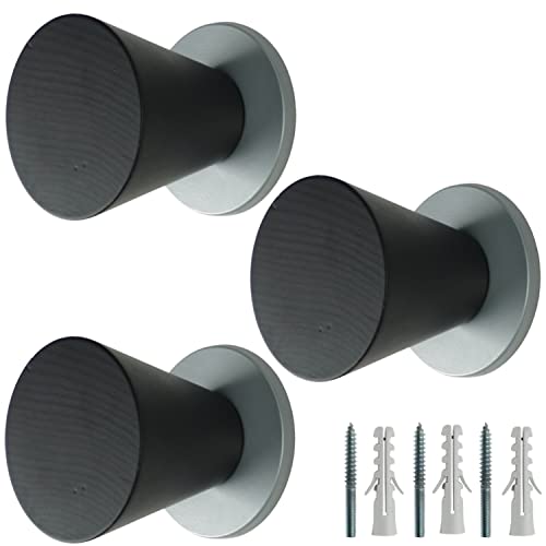 parpyon Porte-manteau mural 3 crochets porte-serviettes mural pour entrée, peignoir, porte-serviettes salle de bain, porte-objets à accrocher à la maison (WENGE'-A) Cover