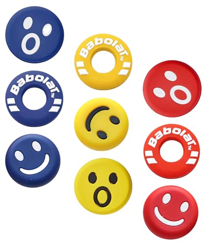 9PCS Tennis Dampener, Dampener for Tennis Racket, Dampeners Tennis Smiling Face Shock Absorbers for Outdoor Stability