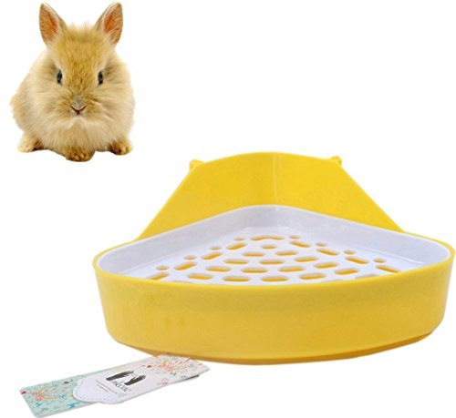 Mkono Potty Trainer Corner Litter Box for Hamster Guinea Pig Ferret Gerbil Rats (Random Color)
