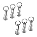 Juego de 6 desmontadores para carro de la compra de acero inoxidable, llavero extraíble, moneda de metal para carro de la compra, carrito Tokens, prácticos gadgets, color plateado