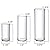 Amazing Abby - Viola Magra - Acrylic Cylinder Vases (3-Piece Set), Plastic Cylindrical Flower Vases for Wedding Centerpieces, Home Decorations, Office Ornaments, Shatter-Proof, 6" + 9" + 12" (H)