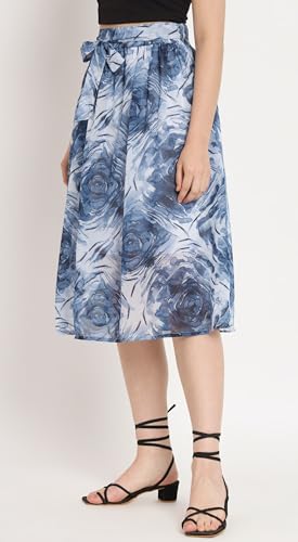 Image of NUEVOSDAMAS Women Floral Printed Midi Skirt