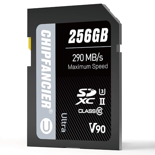 Image of 256GB V90 SD Card SDXC UHS-II V90 Memory Card R290MB /s W290MB /s C10 U3 V90 Full-HD & 8K Video for Professional Photographers & Content Creators DSLR Mirrorless Cameras Black