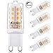 Produktbild Azhien G9 LED Dimmbar Lampe 4W Warmweiß 2700K,Entspricht 28W 33W 40W Halogenlicht,G9 LED Leuchtmittel Kein Flackern und 450Lm 200-240V AC,360-Grad-Winkel, 16x49mm CRI> 82,G9-Glühlampe, 5er-Pack