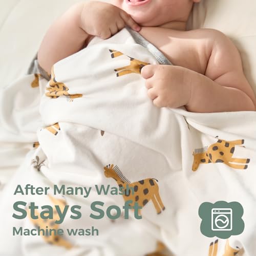 Image of Momcozy Best Wishes Baby Towel with Hooded-Original Design Baby Towel Set -Soft & Absorbent- Shower Gifts or Bath Essential for Infant, Newborn, Toddler
